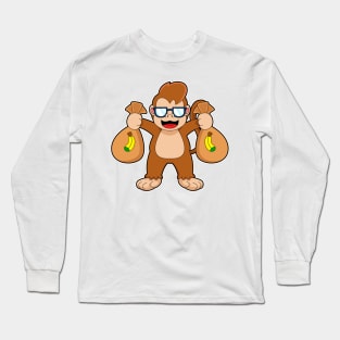 Monkey Banana Moneybags Long Sleeve T-Shirt